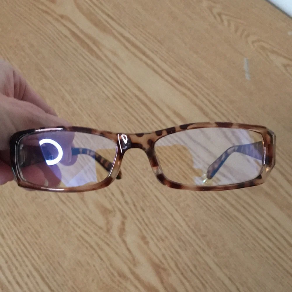 New Women’s Blue light Animal Print Glasses One size